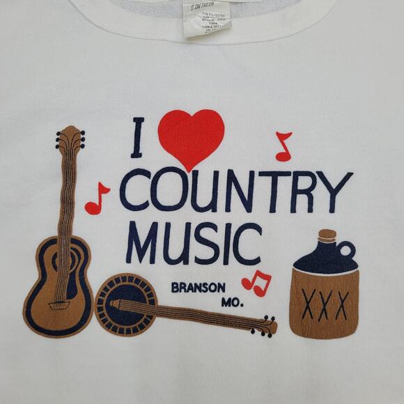 Vintage Country Music Sweatshirt Womens Large 21x22 Boxy - Picture 4 of 11